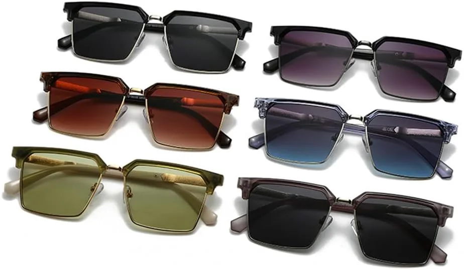 

Женские модные солнцезащитные очки с градиентным переходом, мужские винтажные зеленые солнцезащитные очки с защитой от УФ-излучения UV400 TKKTLLT, Brown Tea Gradient