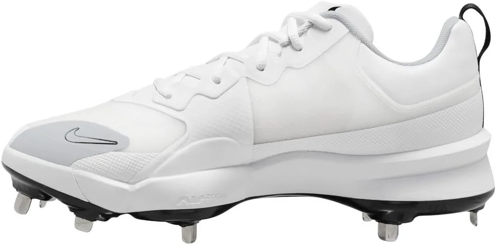Бейсбольные бутсы Nike Men's Force Zoom Trout 9 Pro Low, белый/черный/платиновый — фото 4