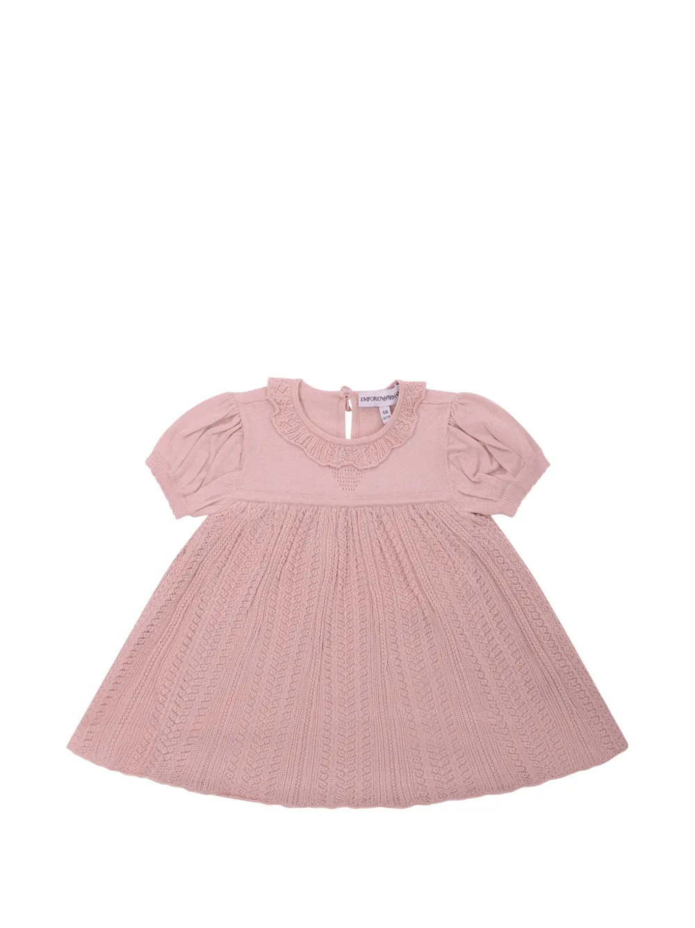 

Платье с оборками и логотипом Emporio Armani Kids, розовый