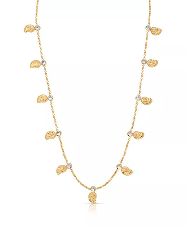 

Ожерелье с подвеской в виде закрученной ракушки, покрытое 18-каратным золотом Ettika, gold