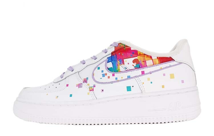 

Кроссовки Nike Air Force 1 Skateboarding Shoes Women's Low-top Purple, белый