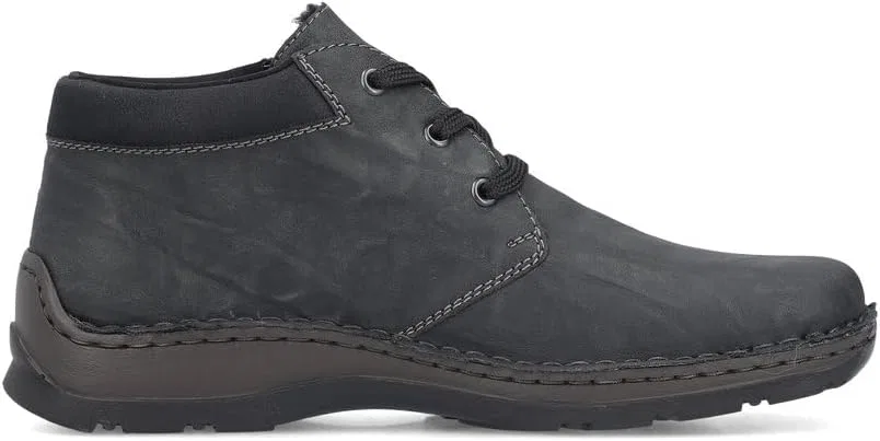 Удобные мужские туфли Rieker 05341, мужские туфли на шнуровке, Grey 45 — фото 2