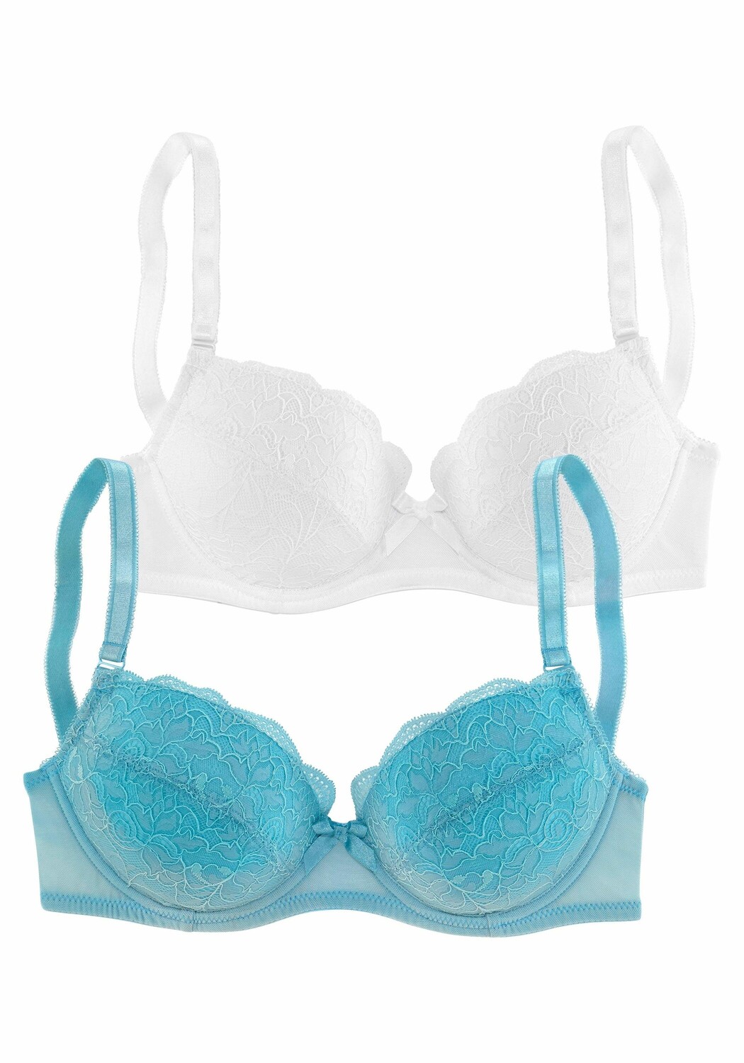 

Бюстгальтер балконет PETITE FLEUR Balconnet BH, цвет türkis+weiß