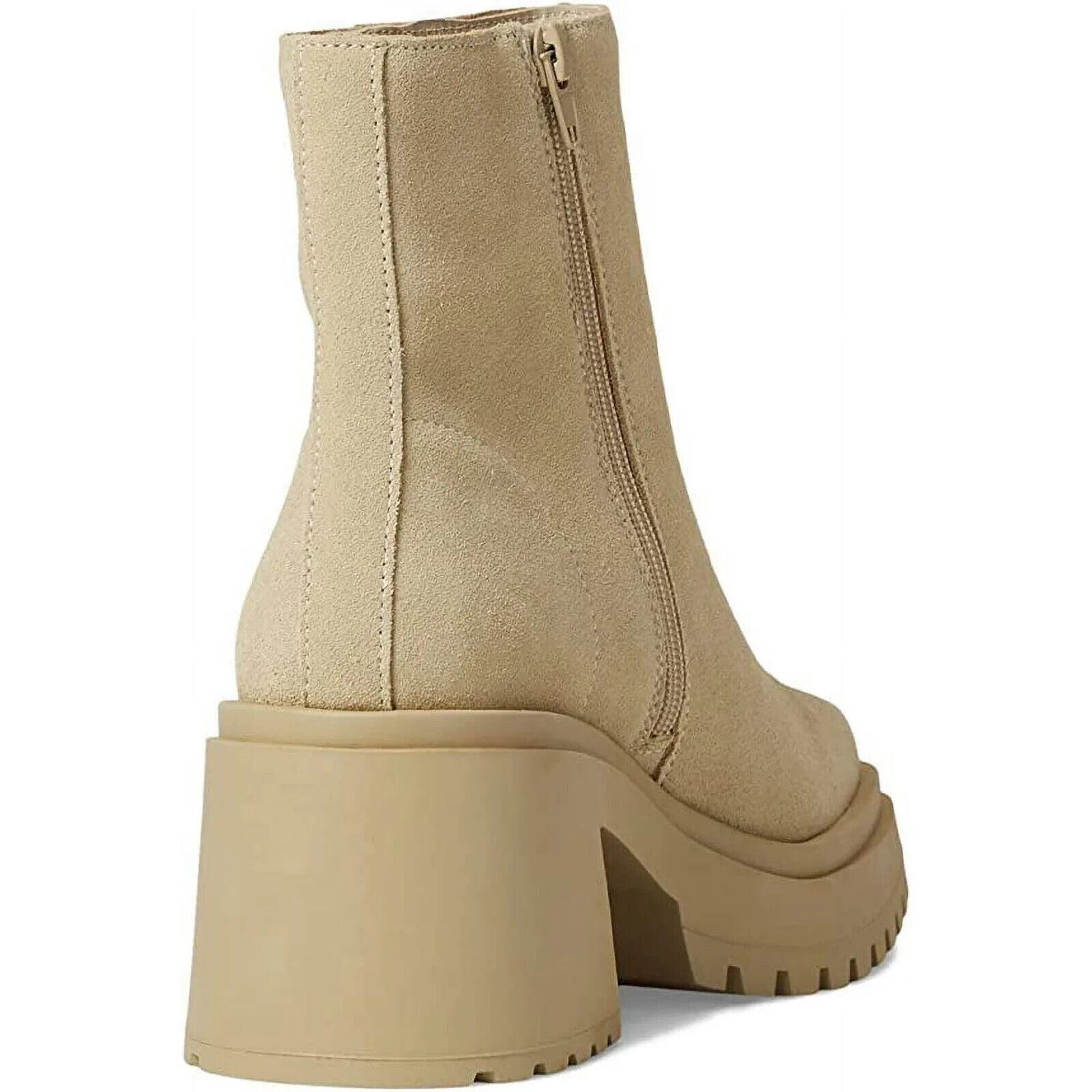 Ботинки Steve Madden Fella Женские США 8.5 Песочный Замша Квадратный носок Ботильоны KHD701, бежевый — фото 4