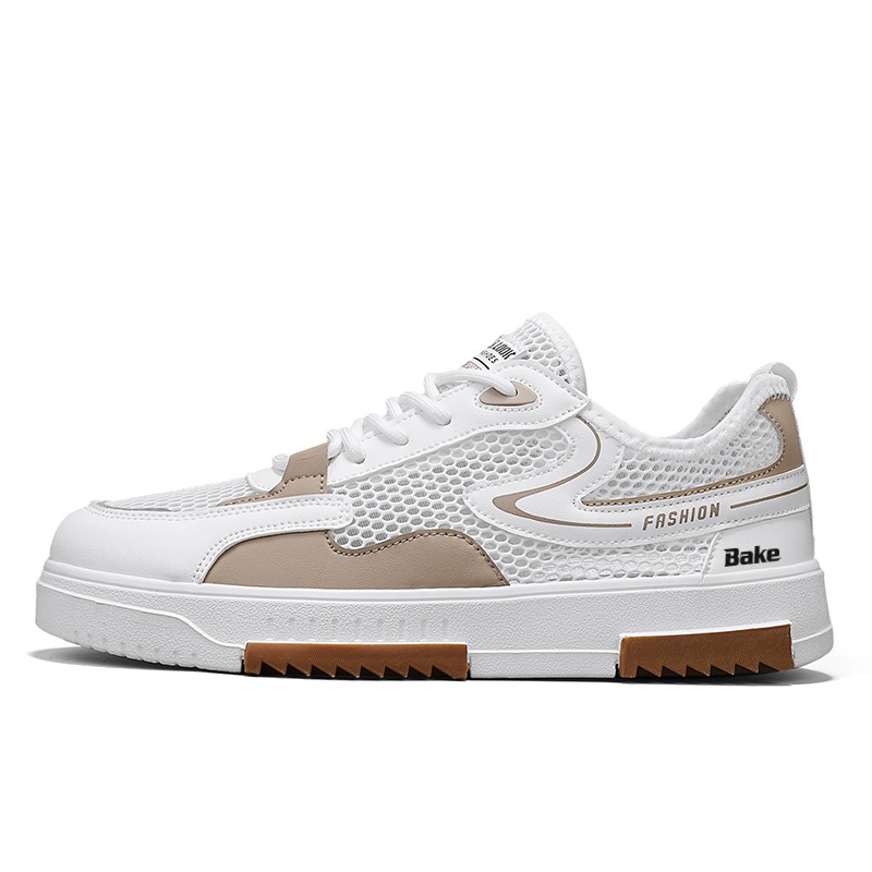 

Легкие и износостойкие низкие мужские кроссовки BAKE, White Khaki
