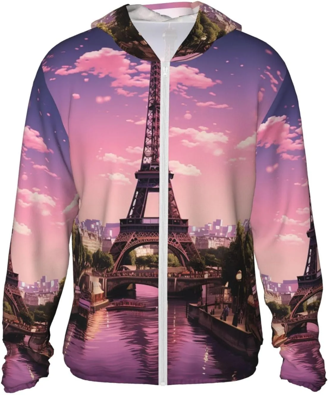 

Розовая парижская худи Unisex с защитой от солнца UPF 50+ GDSHJKLW