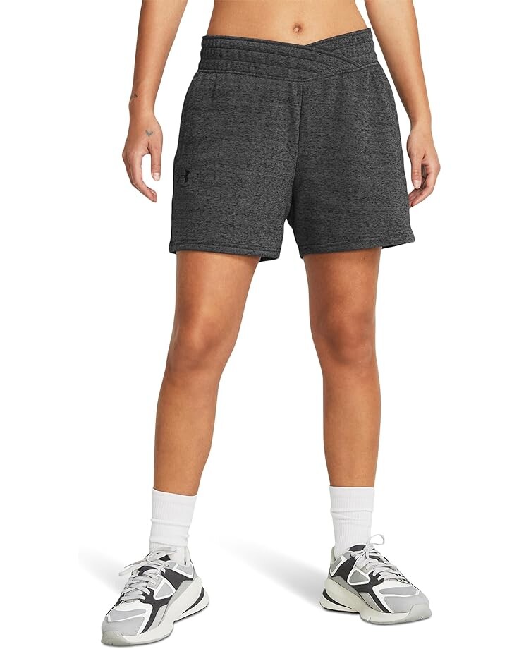 

Шорты Under Armour Rival Terry, цвет Castlerock Full Heather/Black