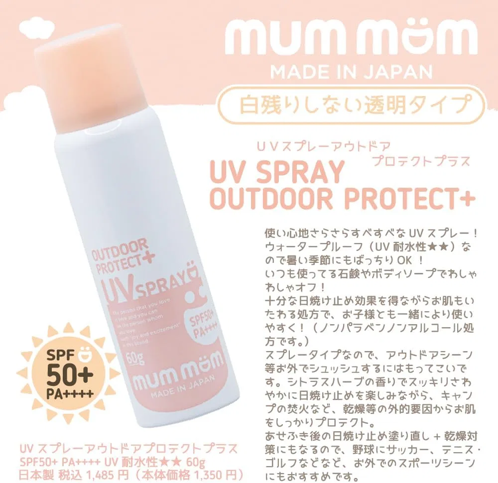 Солнцезащитный спрей Mamamu Outdoor Protect Plus SPF50+ PA++++, 60 г Mum Mom — фото 4