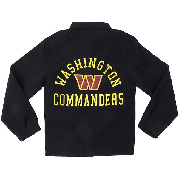 Черная молодежная куртка тренера Washington Commanders T Buck's на молнии Wes & Willy — фото 4