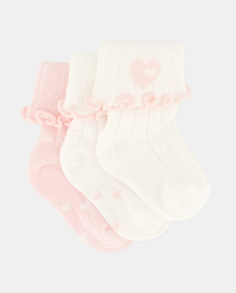 

Комплект из трёх носков для девочки Cotton Juice, мультиколор