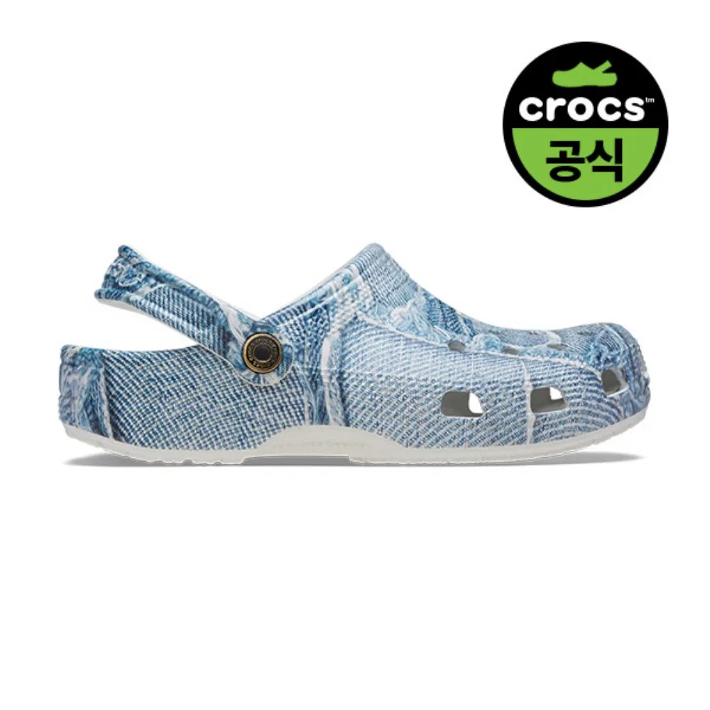 Мужские классические клоги Crocs Classic Denim синие — фото 3