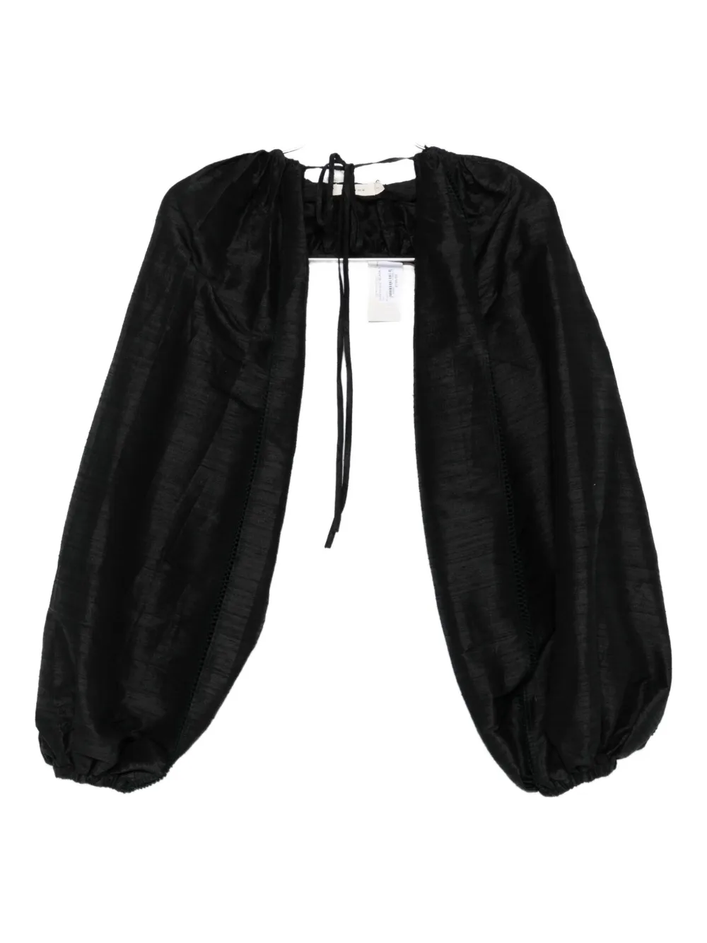 

Топ с рукавами «епископ» и завязывающимися лентами diotima, черный