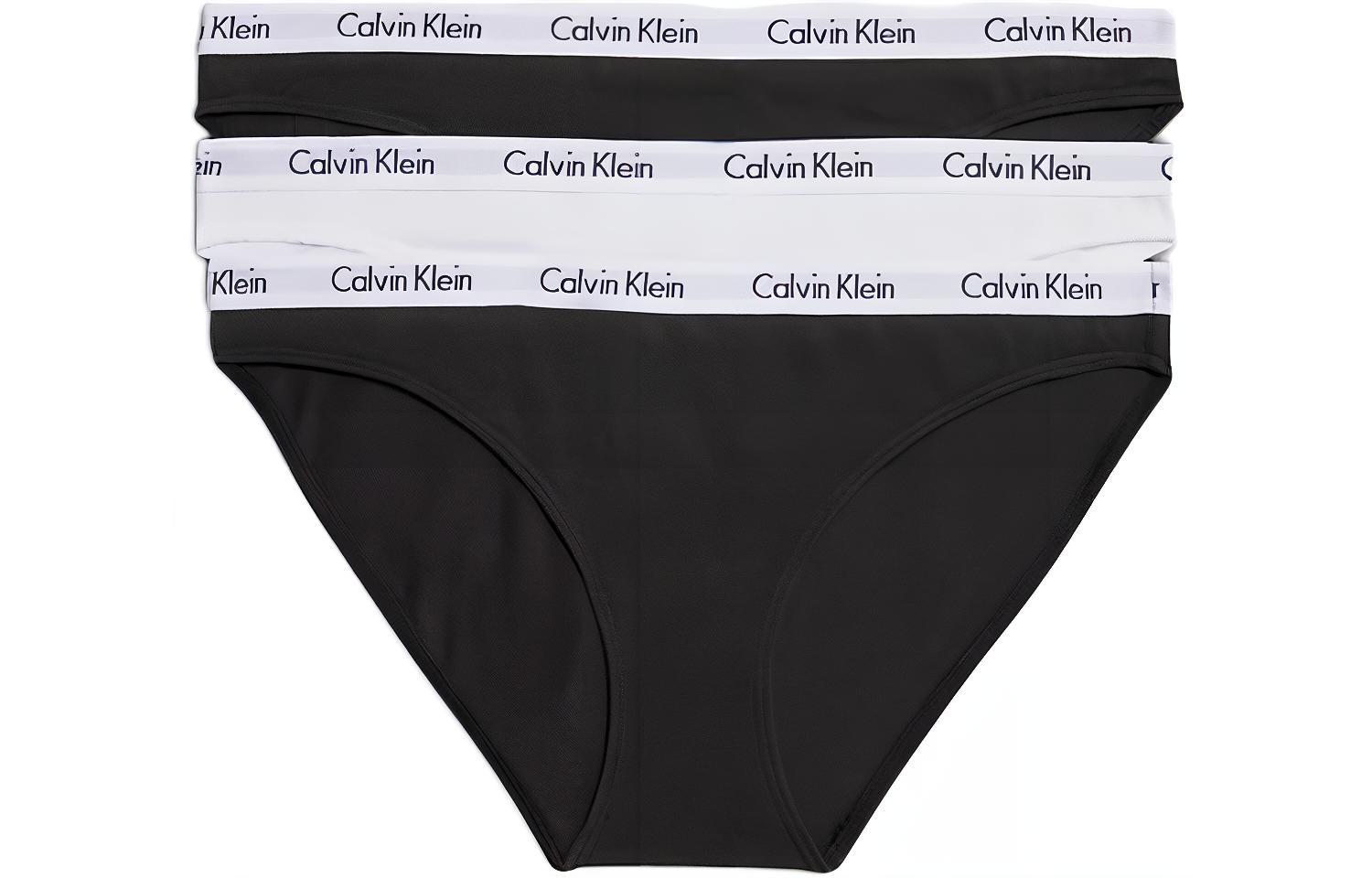 

Женские трусы 3 шт Calvin Klein, 3 pack (черный+белый+черный)