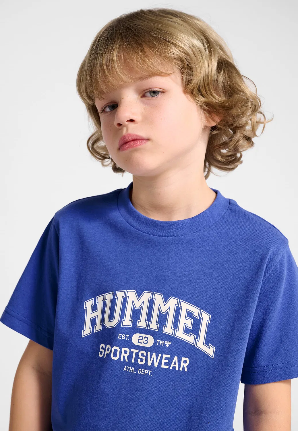 Футболка детская с принтом, Hummel, ослепительно синий — фото 4