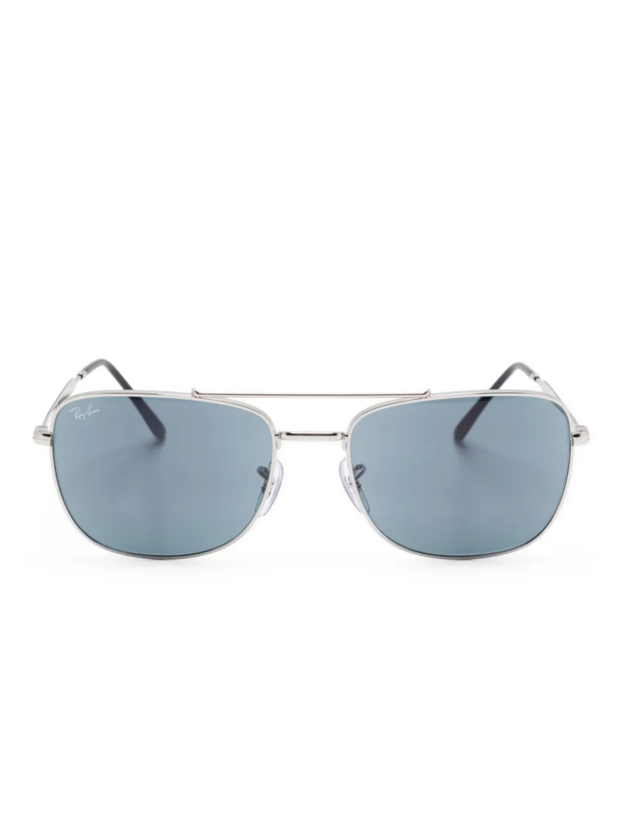 

Ray-Ban солнцезащитные очки-авиаторы, серебряный