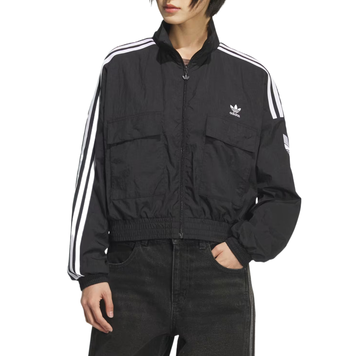 Спортивная куртка женская Adidas Originals, черный — фото 3