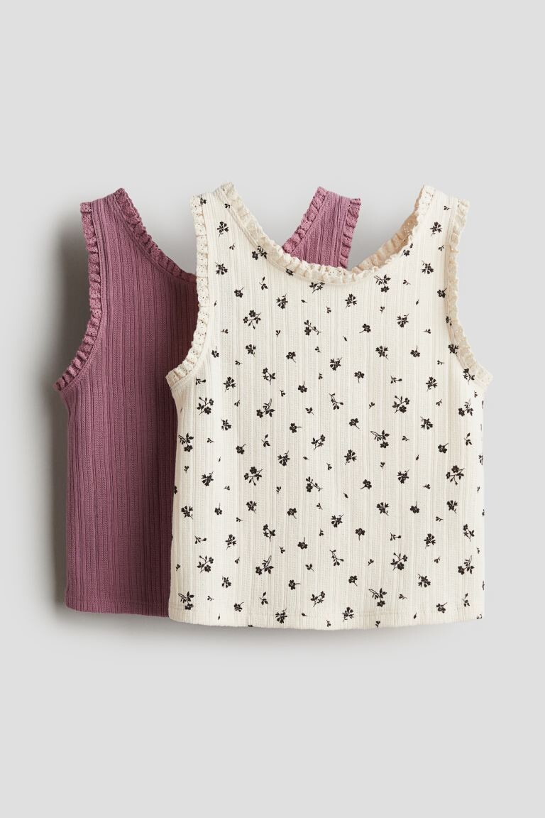 

В упаковке 2 майки с кружевной отделкой H&M, белый
