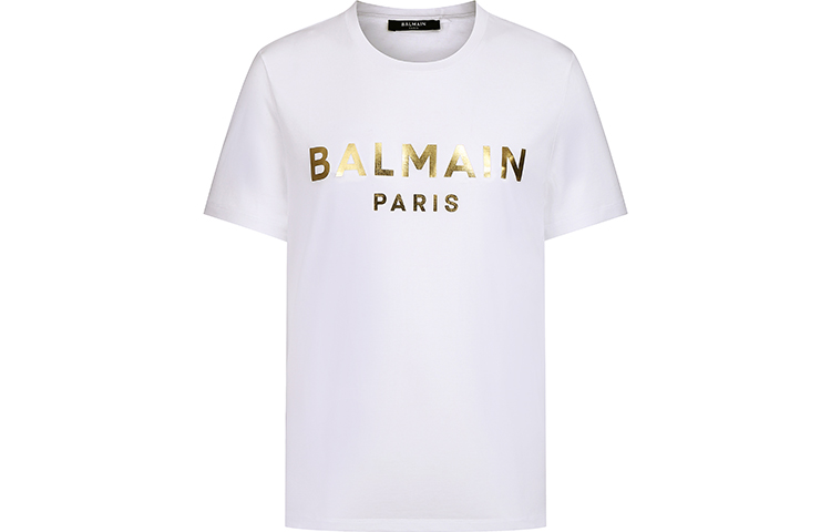 Футболка с логотипом 2010-х с круглым вырезом BALMAIN, белый — фото 3