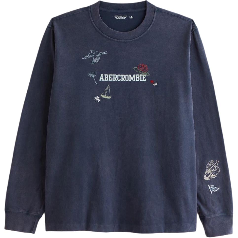 

Мужская футболка Abercrombie＆Fitch, marine синий