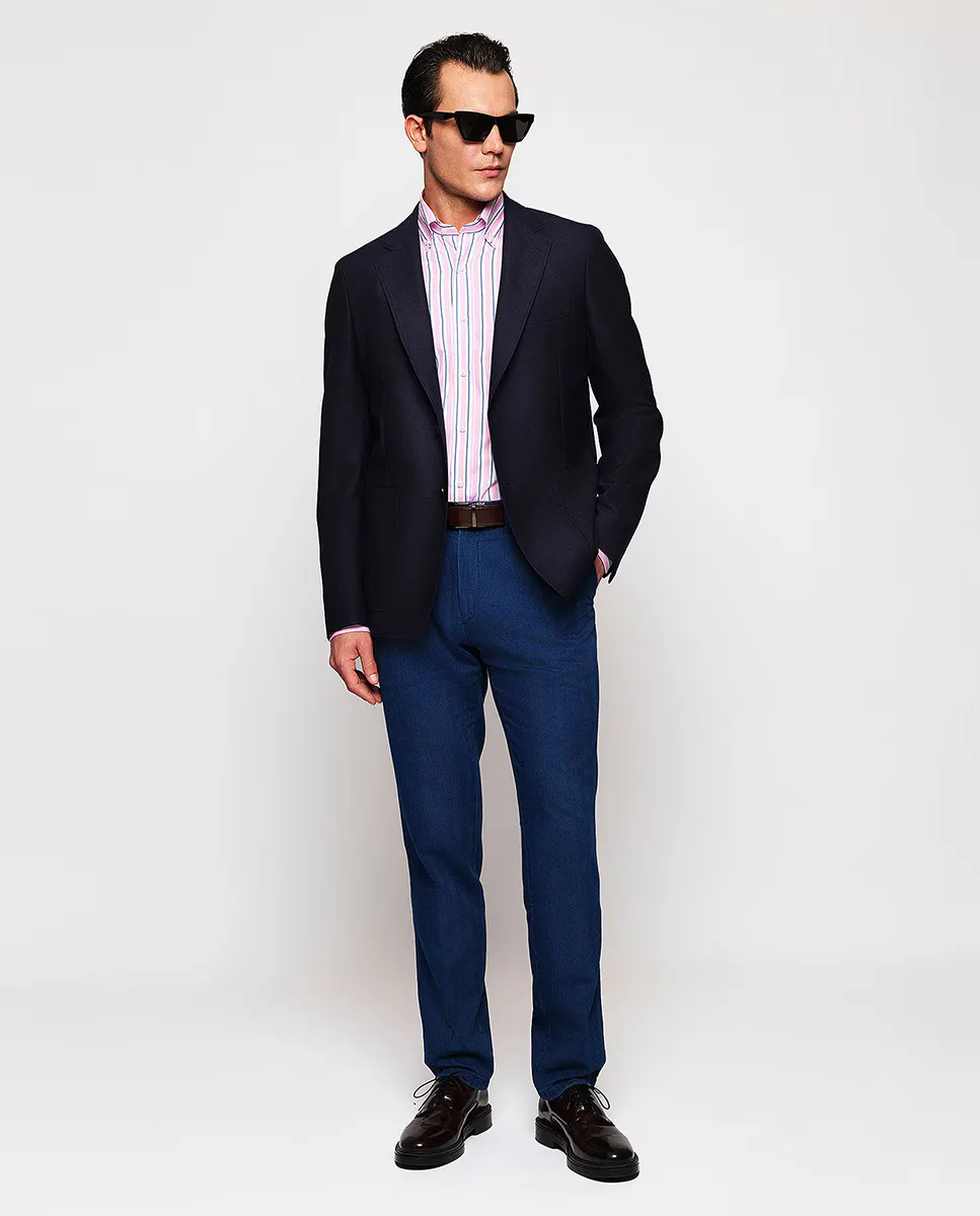 

Брюки мужские китайские Custom Fit Denim Mirto, индиго/синий