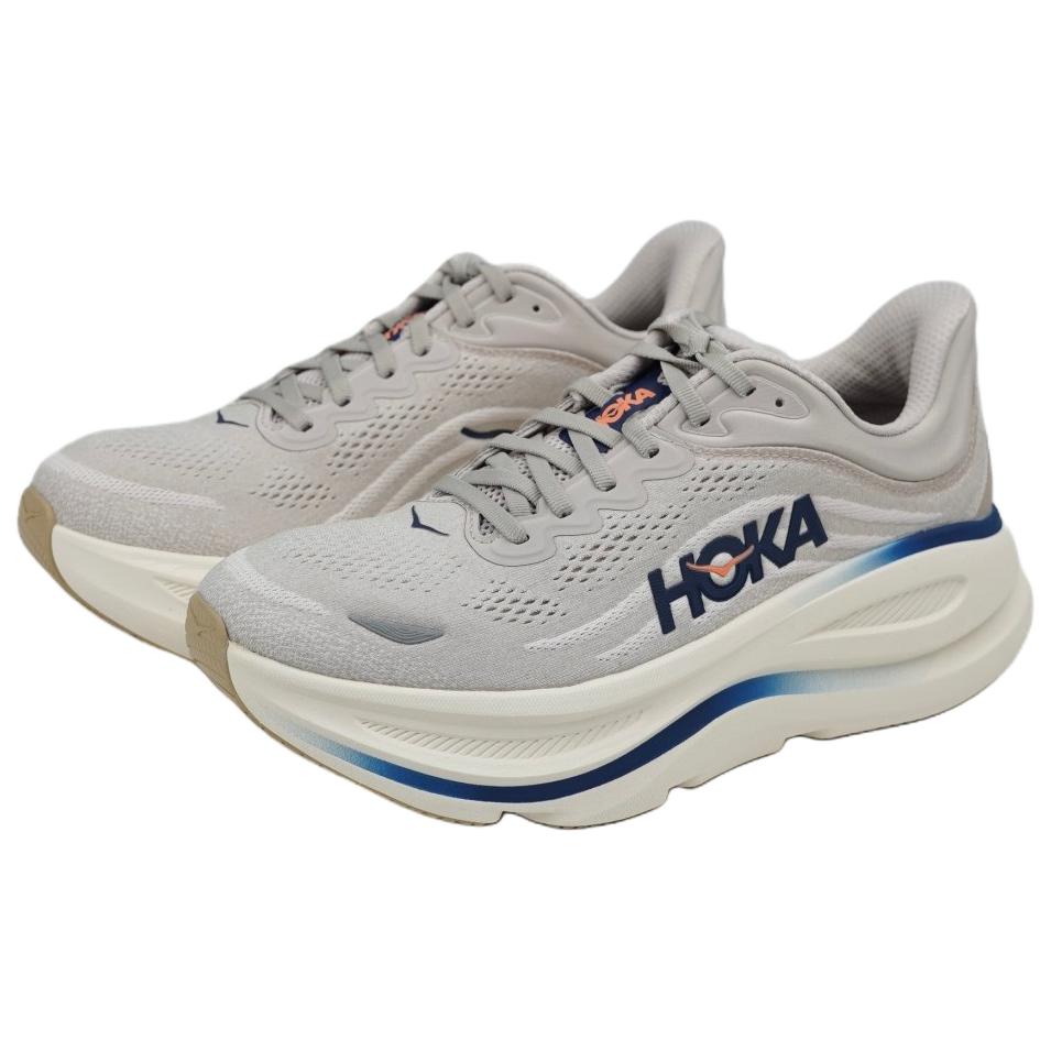 HOKA ONE ONE Bondi 9 Slip Resistant, Abrasion Resistant, Breathable, Lightweight Running Shoes мужские светло-серые — фото 3