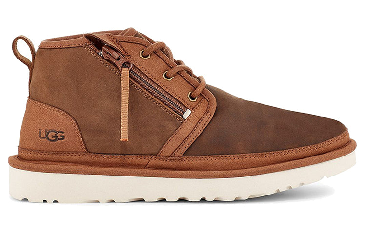 Мужские зимние ботинки UGG Neumel замшевые комбинированные, коричневый — фото 3