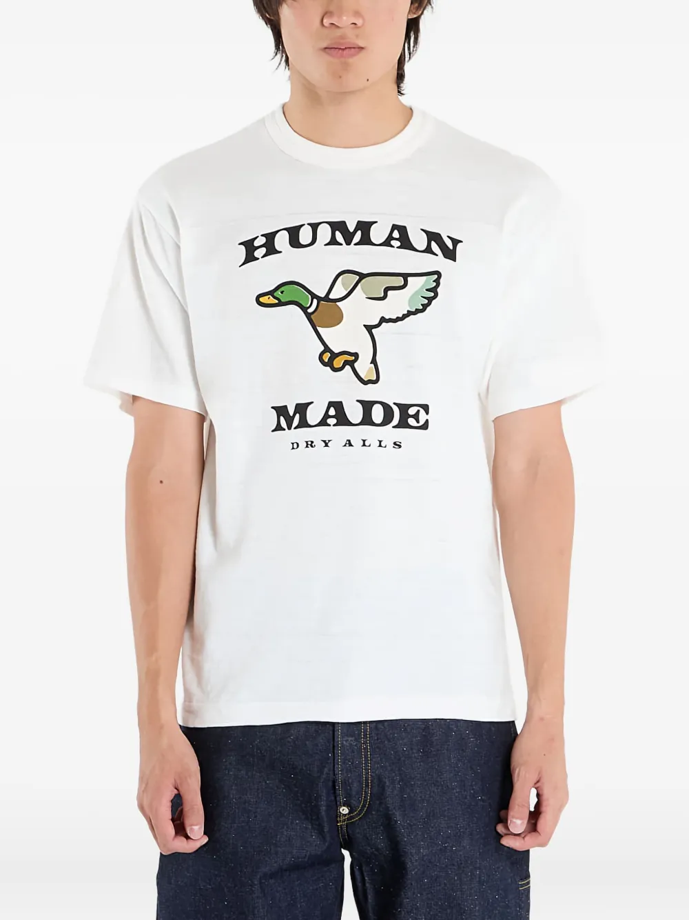 

Футболка с графическим принтом Human Made, белый