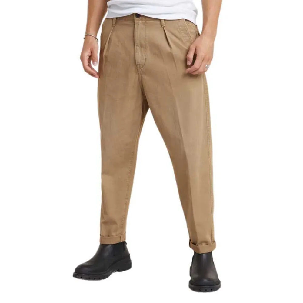 

Брюки чинос G-Star Pleated, бежевый