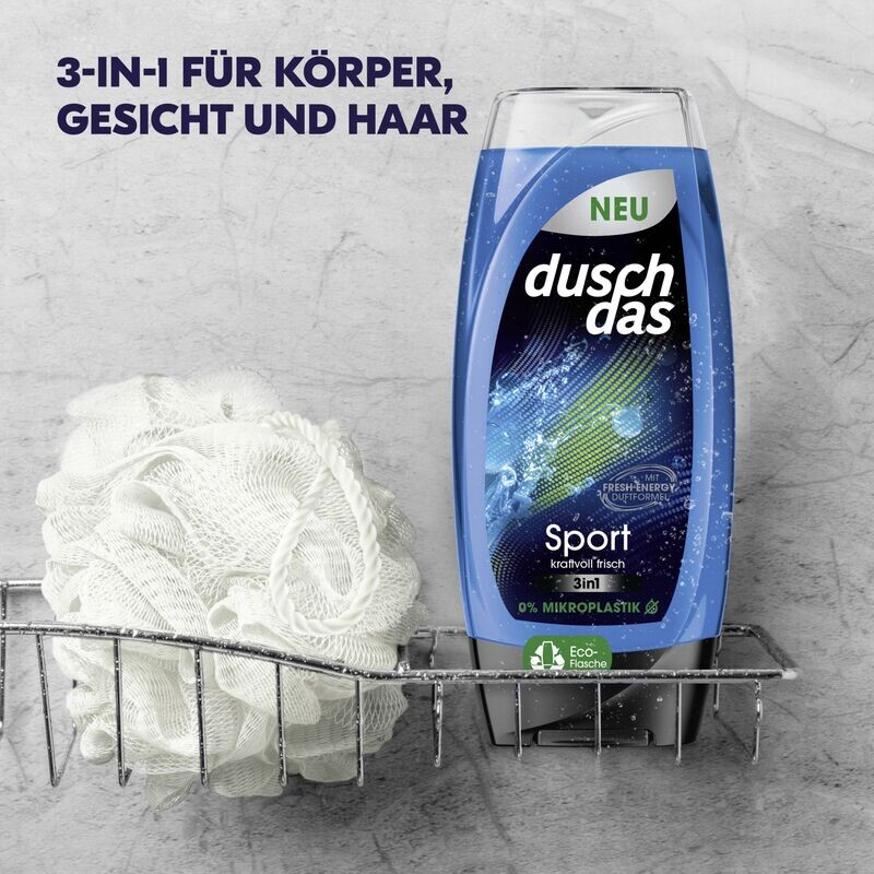 Спортивный гель для душа и шампунь 3 в 1 duschdas, 225 ml — фото 4