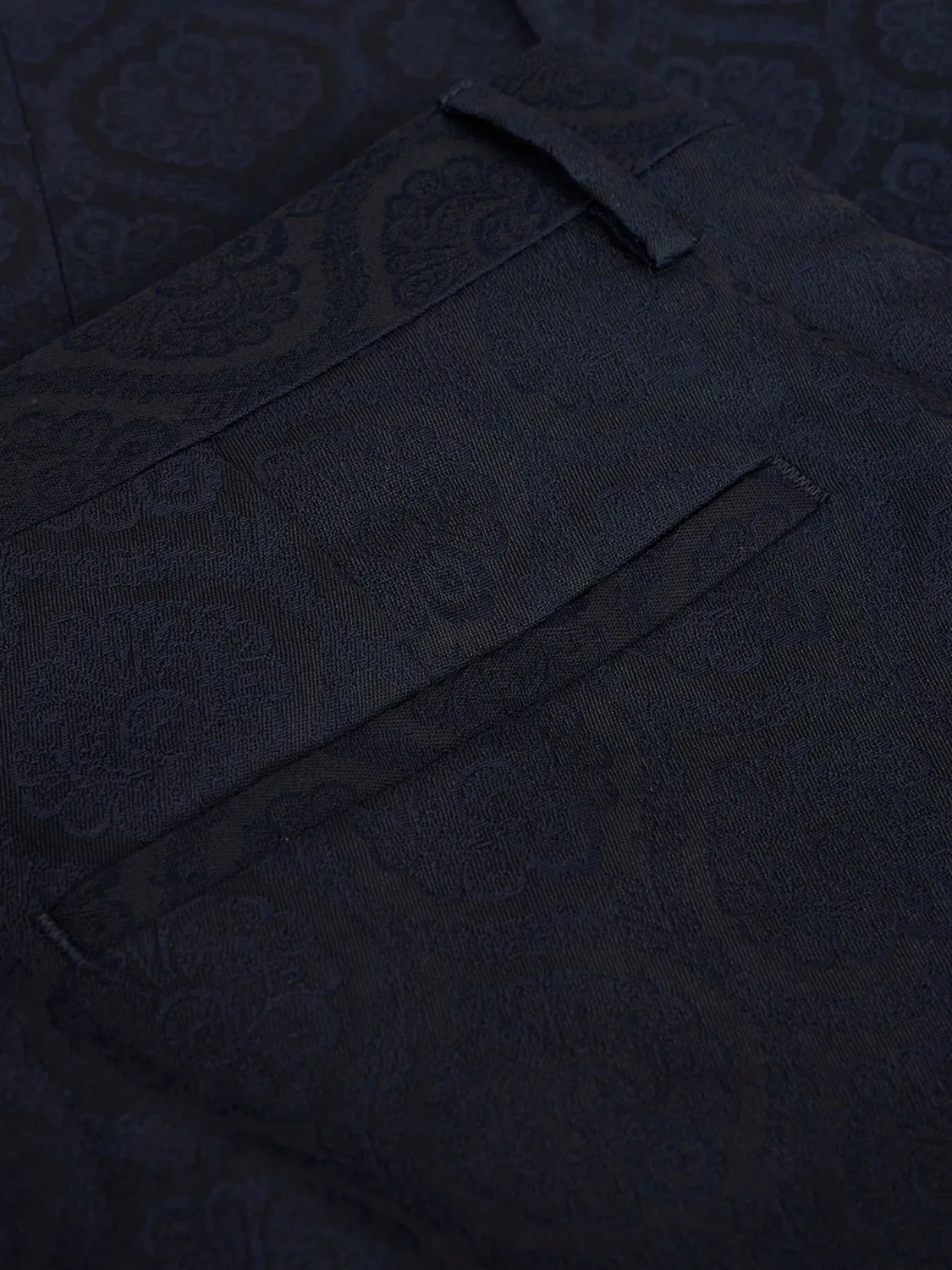 Тонкие брюки с жаккардовым узором ETRO, черный — фото 4