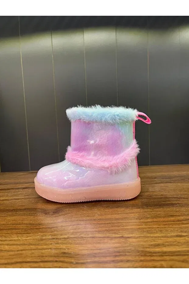 Детские ботинки для девочек с принтом Peli girls' fuchia light feather boots Vicco, Fluoria