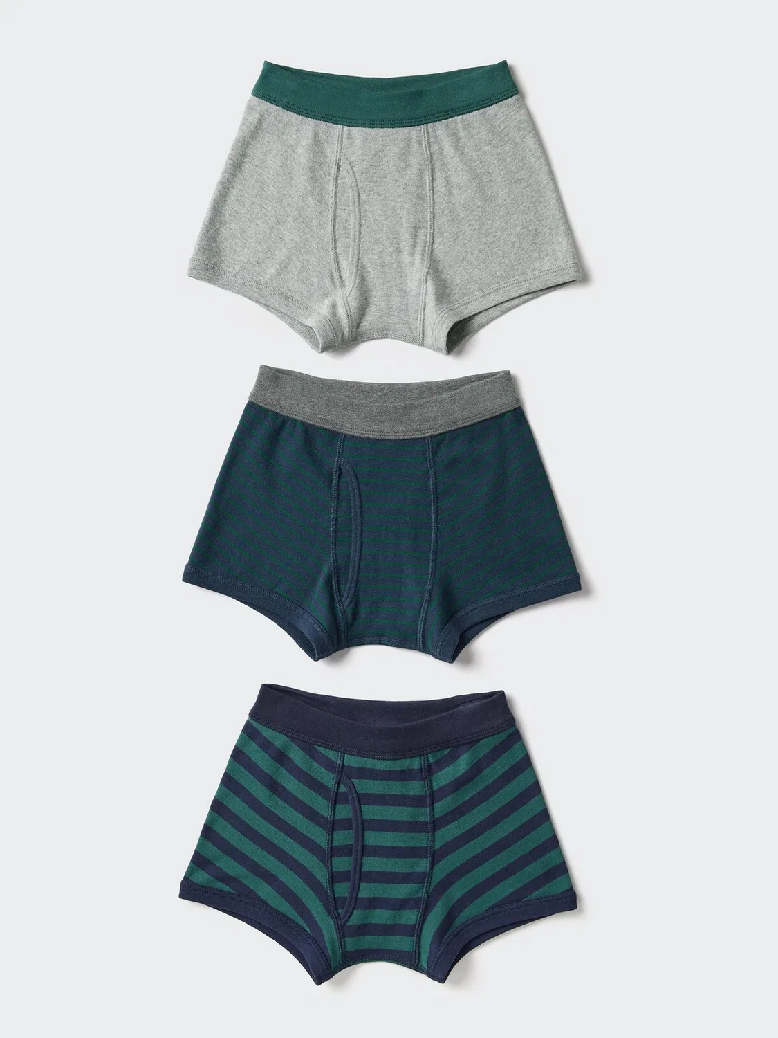 Боксеры Uniqlo в полоску, детские, зеленый