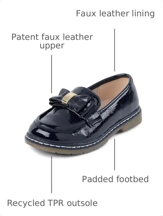 Детские туфли-лоферы для девочек Gymboree, Navy Bow — фото 3