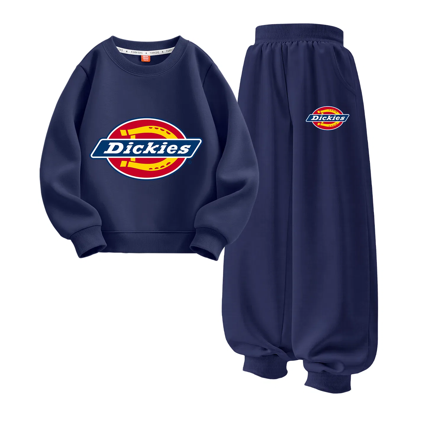 Детский спортивный комплект в ретро-стиле Sizhen Logo Navy Blue+Sizhen Logo K Gray, Dickies — фото 3