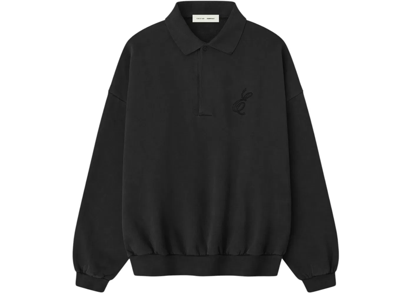 Мужской свитшот с вышивкой Sweatshirt Fear of God, Vintage Black