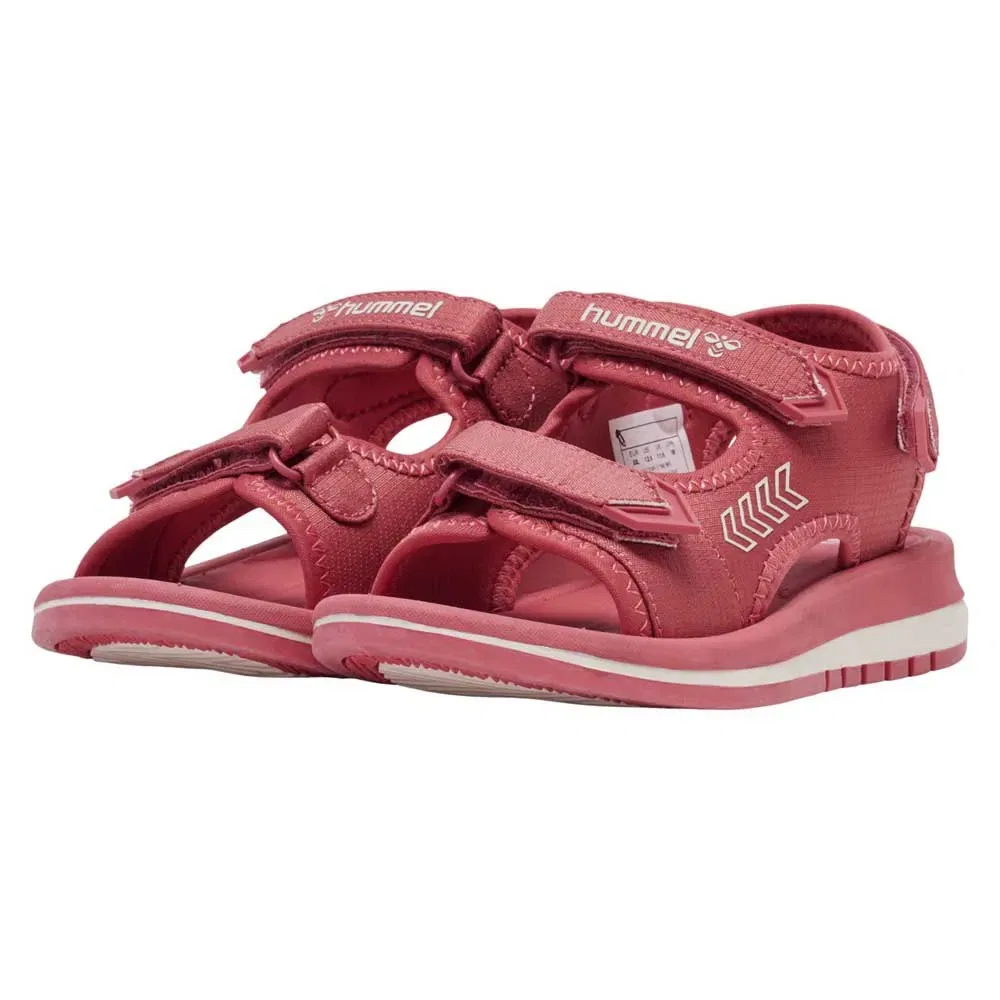 Детские сандалии для девочек с тремя липучками Zori Sandal Jr Hummel, Pink — фото 4