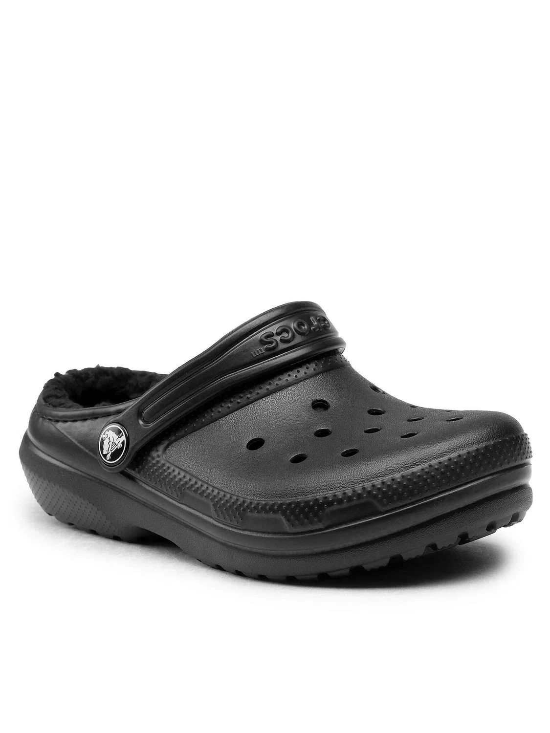 Шлепанцы для мальчика Classic Lined Clog Crocs, черный — фото 2