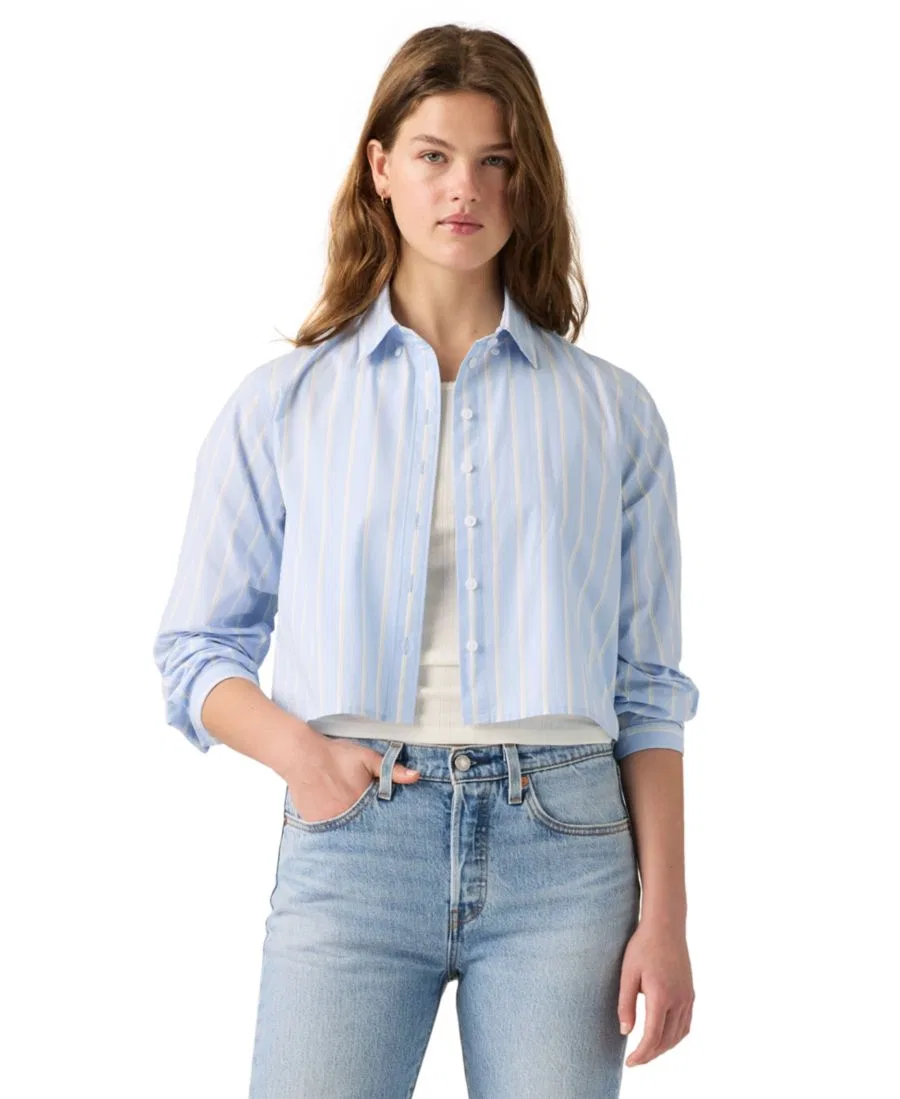 Женская рубашка с длинным рукавом Sully Levi's, Adora Stripe Chambray Blue — фото 2