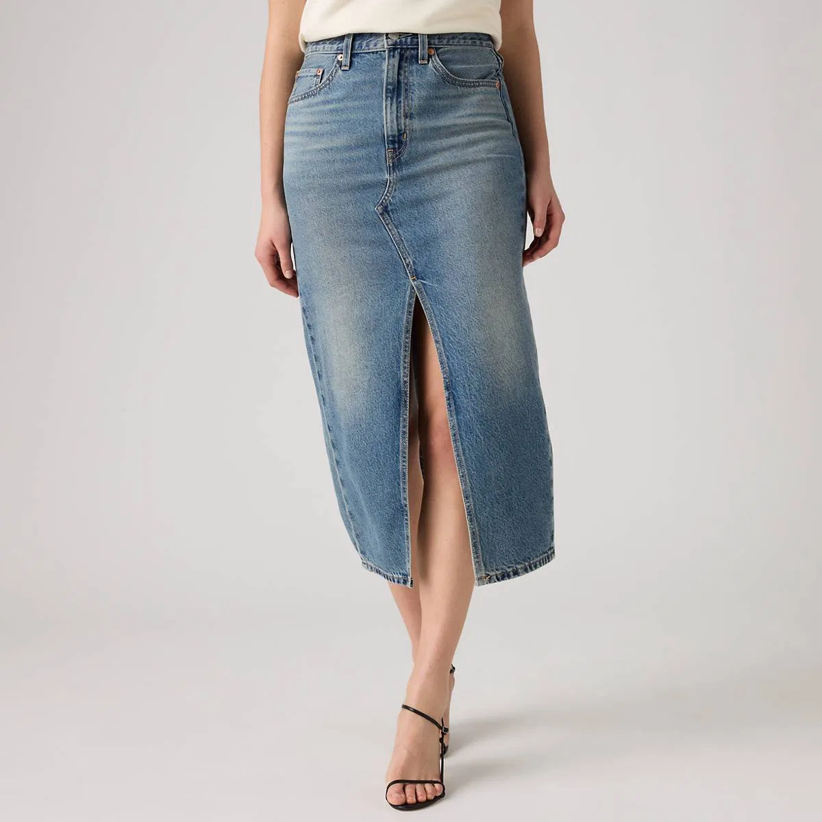 Юбка-Миди с разрезом Decon Levi's, Welcome - Medium Wash — фото 2