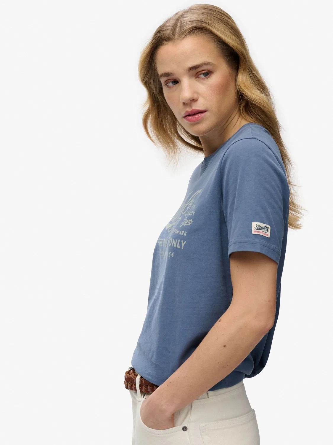 Футболка Relaxed Fit Industry Workwear Superdry, синий — фото 2