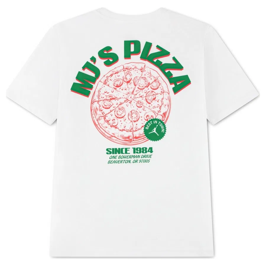 Детская футболка с принтом Jordan MJ Brand Pizza Nike, Белый — фото 3