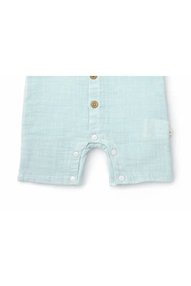 Детский комбинезон хлопковый Muslin For My Baby, Blue — фото 3