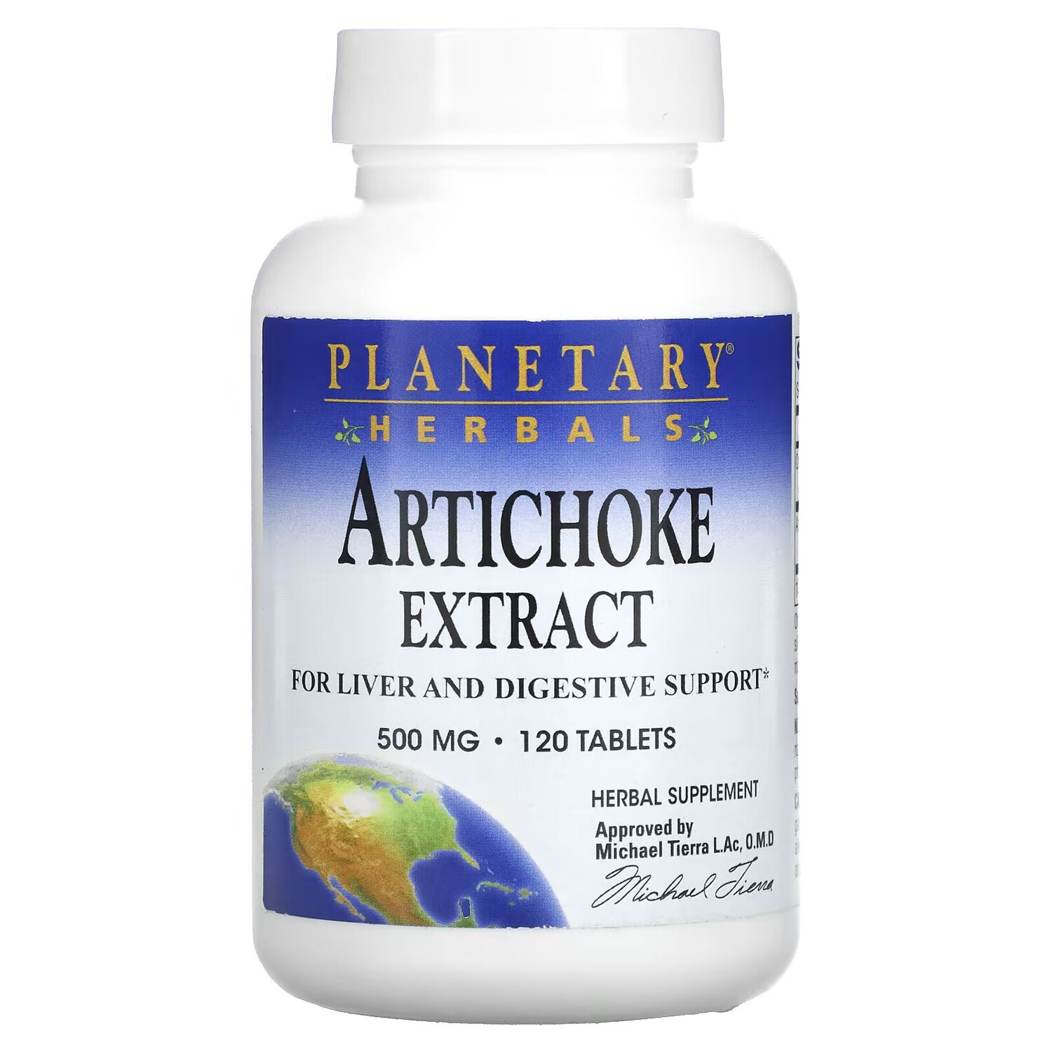 

Planetary Herbals, Экстракт артишока, 500 мг, 120 таблеток