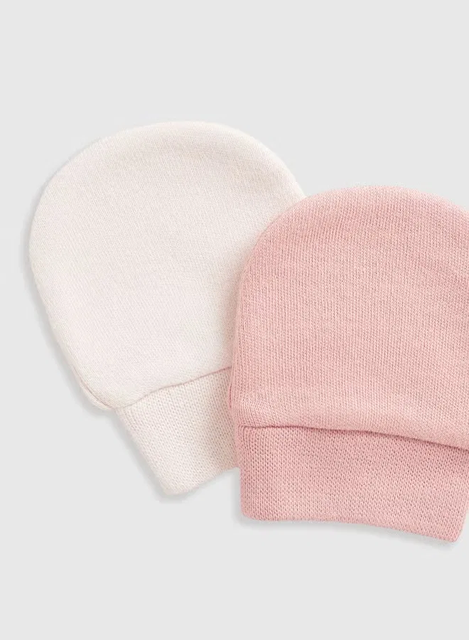Шапка с рукавицами комплект 2 предмета Mothercare, розовый — фото 2