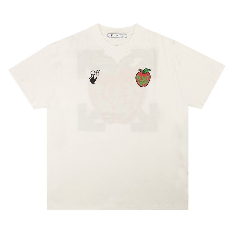 

Футболка Off-White Apple Over Tee 'White/Red', белый