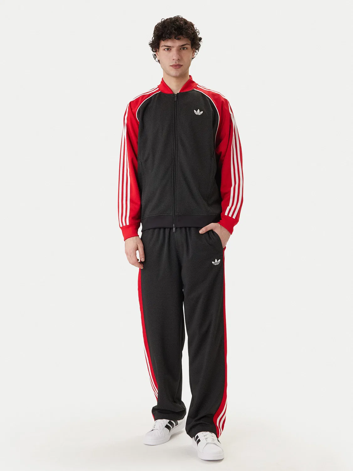 Мужской свитшот свободного кроя adicolor Adidas, черный — фото 2