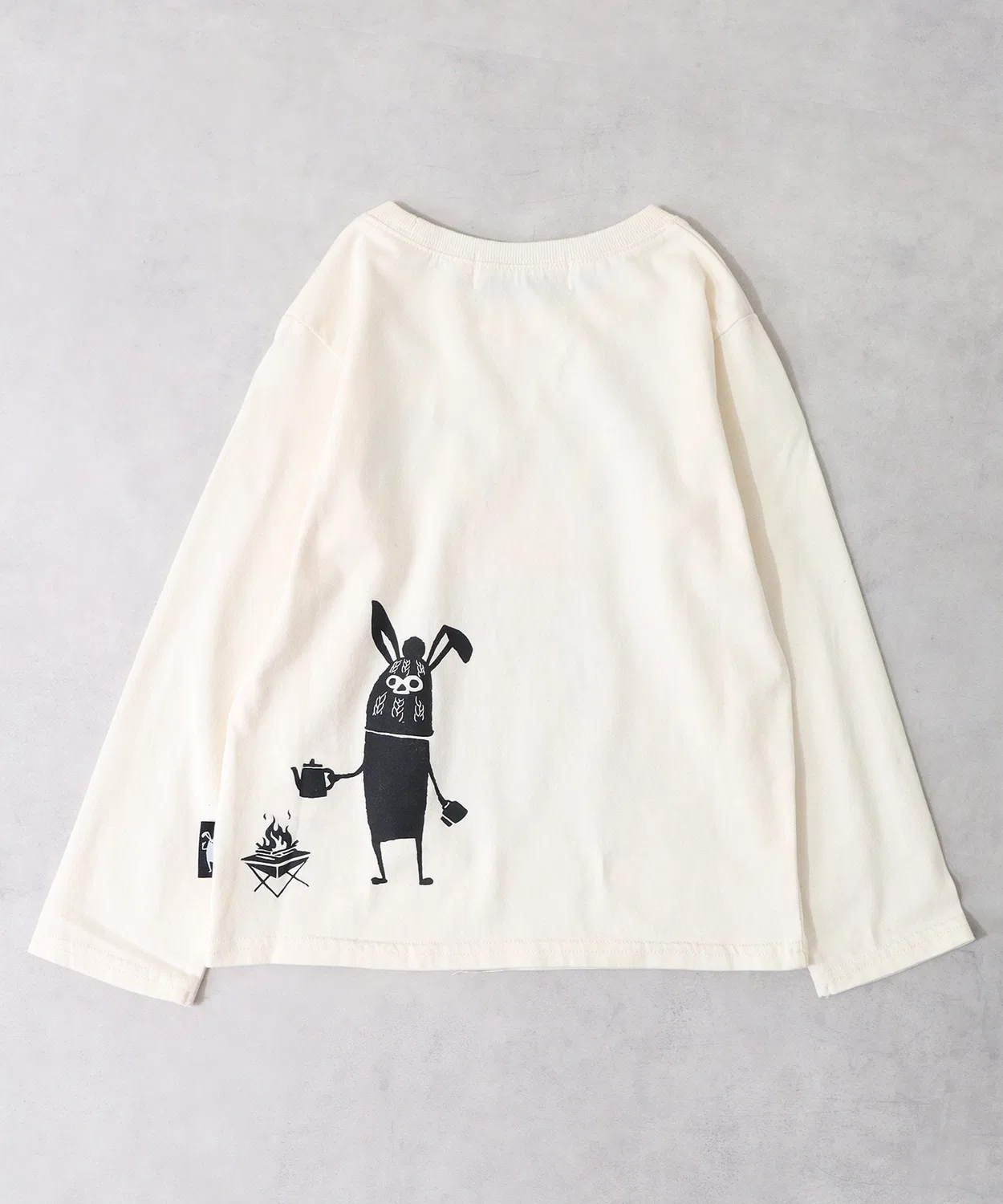 Детская футболка с длинным рукавомс принтом Jr Skater Print L/TEE FUNALIVE, Heather Charcoal — фото 4
