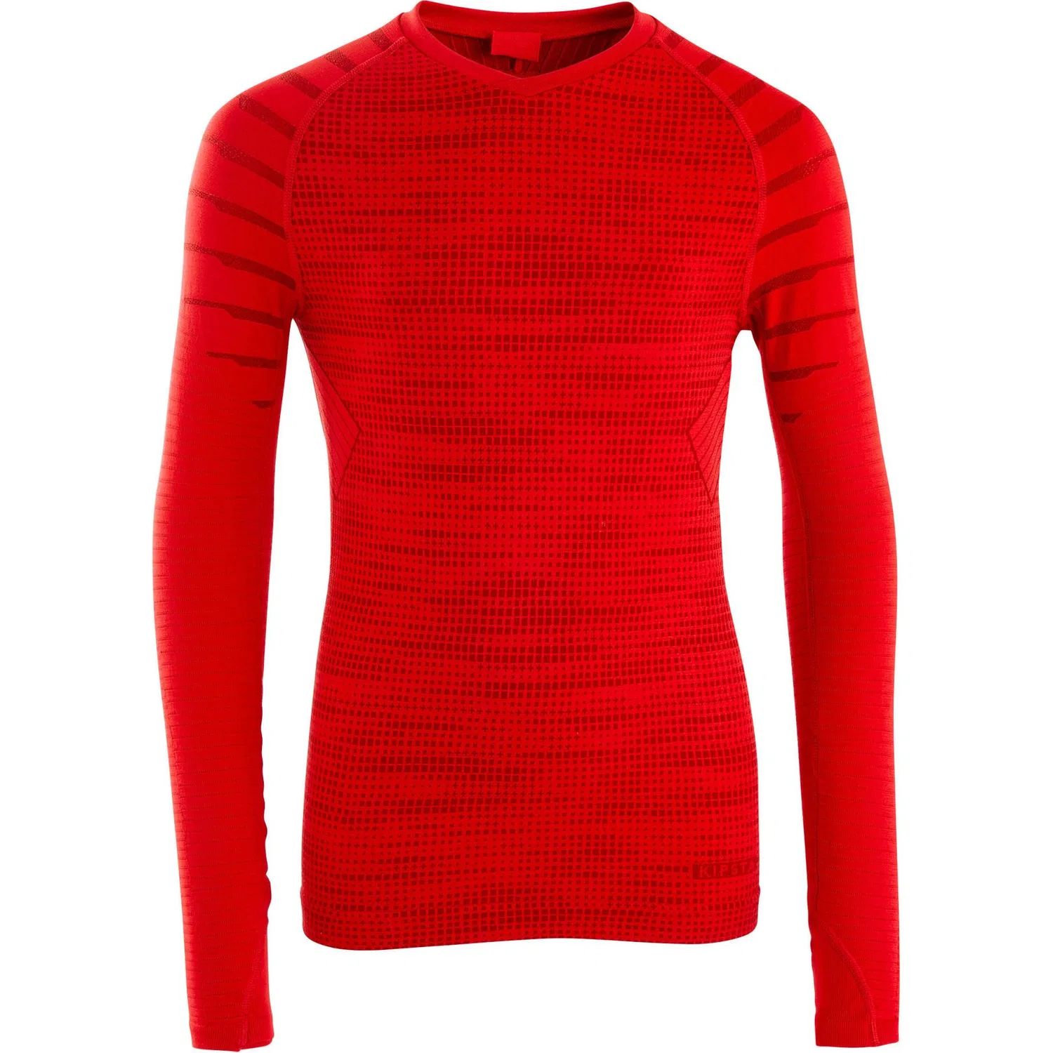 Детская футболка Keepdry 500 с длинным рукавом, DECATHLON, Red