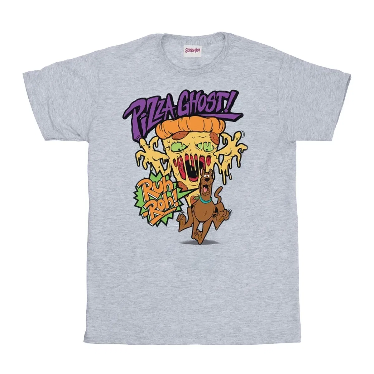 Футболка с принтом Pizza Ghost Scooby Doo, Grey — фото 3