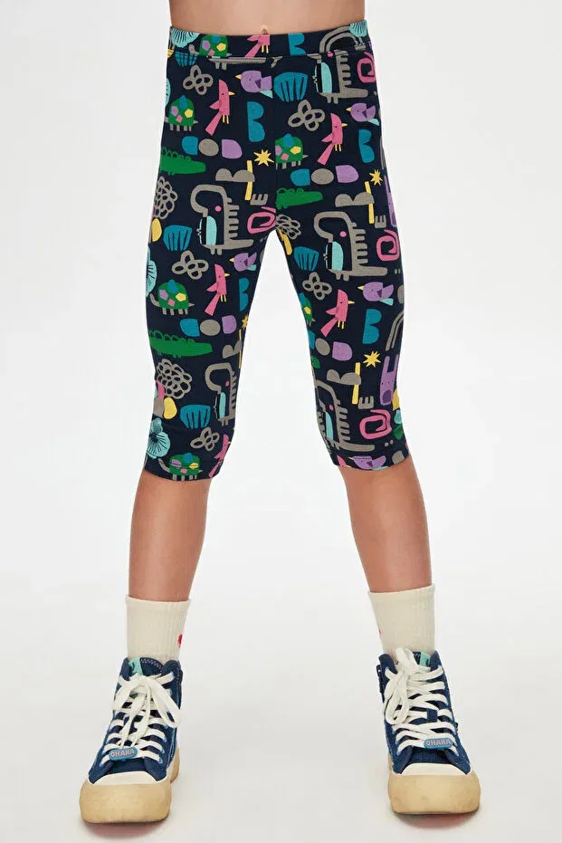 Детские леггинсы для девочек с принтом Cutouts animal Lovetti, Patterned